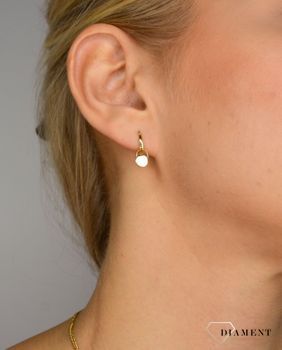 Złote kolczyki 585 z wiszącym kółeczkiem KL 6780 💎 Złote kolczyki wykonane z najwyższej jakości złota próby 585 💎 (7).JPG